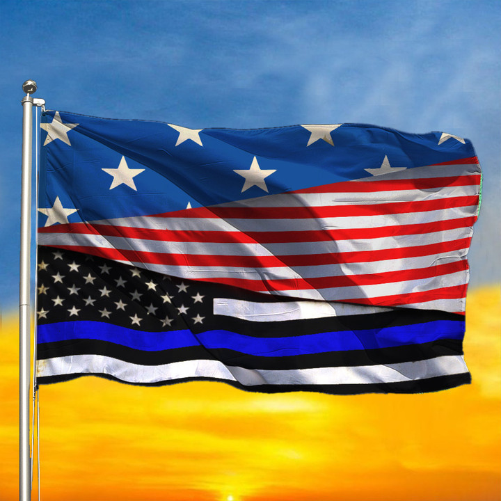 Thin Blue Line American Flag Law Enforcement Police Supporters Merchandise