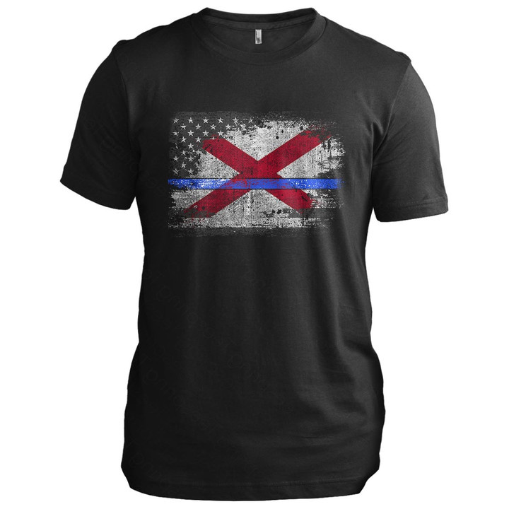 Alabama Thin Blue Line Flag Alabama T-Shirt Target Patriotic Shirts Gift Ideas For Cops