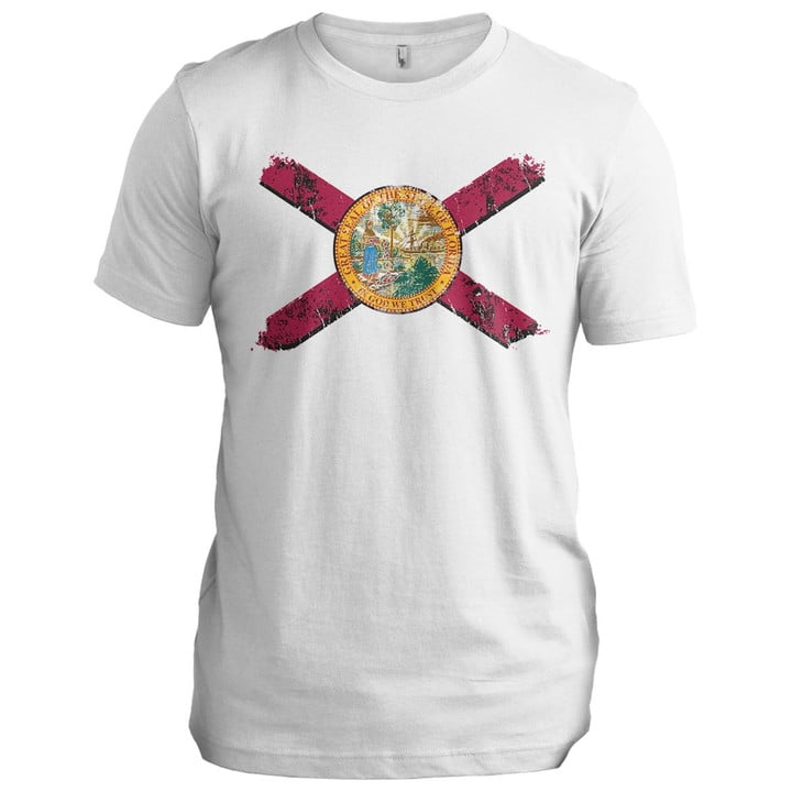 Florida State Flag Florida T-Shirt Mens Patriotic Tee Shirts Gift Ideas For Husband