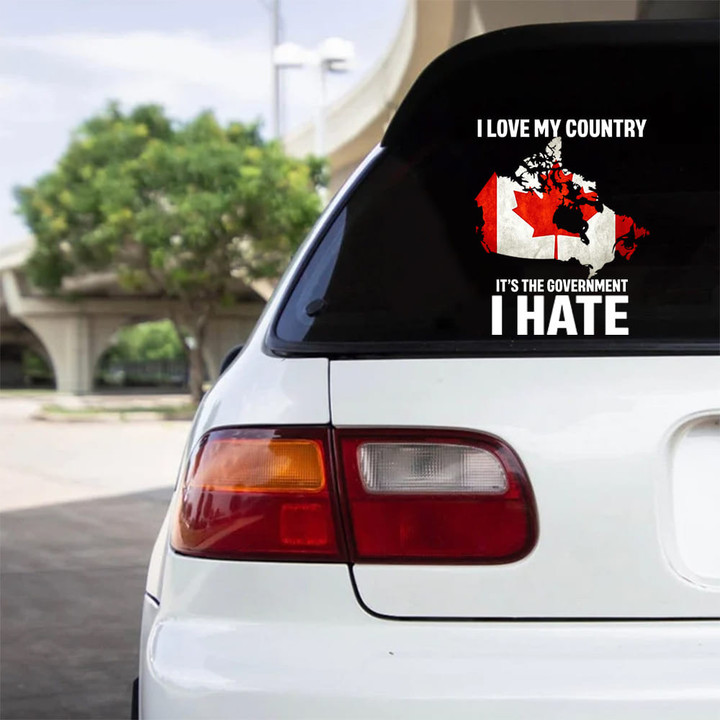 Canada I Love My Country Car stickers Canadian Patriotic Merchandise