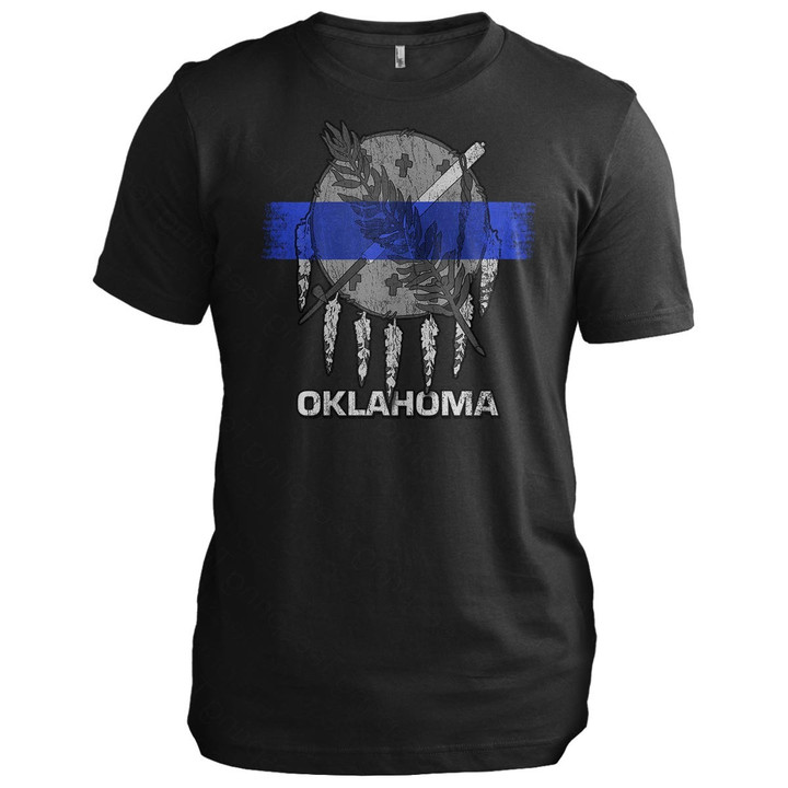 Oklahoma Police Oklahoma T-Shirt Patriotic Law Enforcement Shirts For Sale Men's