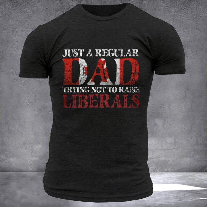 Canada Just A Regular Dad Trying Not Raise Liberals T-Shirt Gifts For Dad Canadian