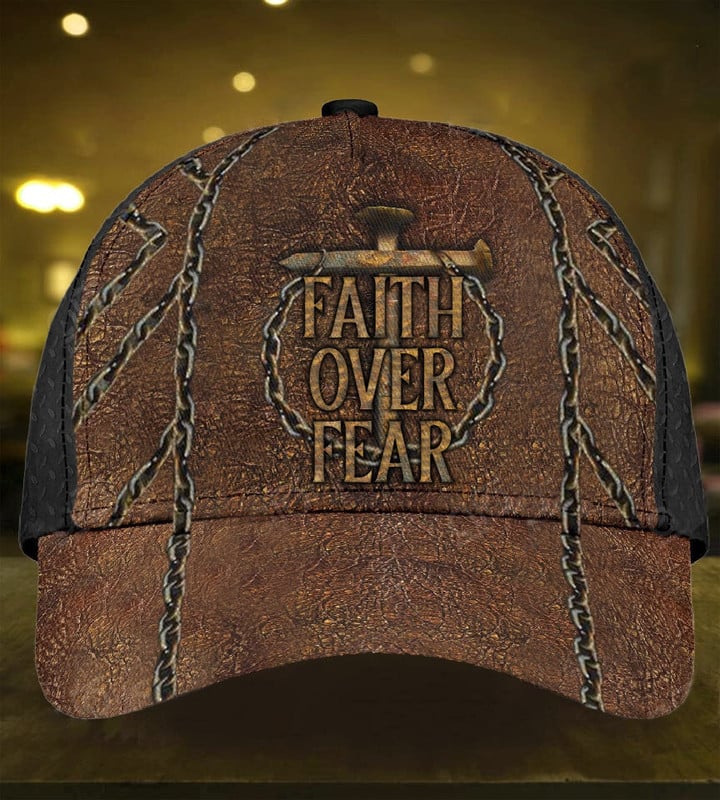 Faith Over Fear Hat Jesus Christ Old Vintage Hats Gifts For Christian