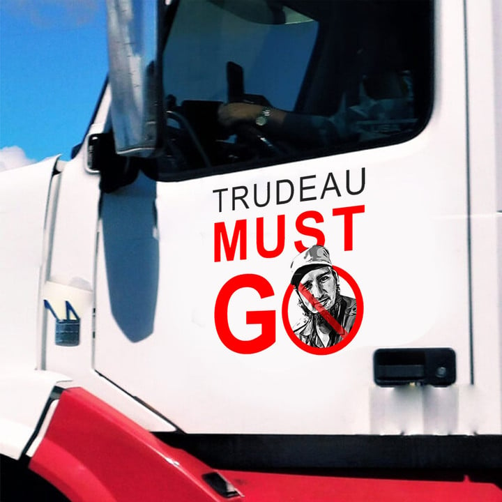Trudeau Must Go Car Sticker Anti Justin Trudeau Protest Car Truck Decal Merch