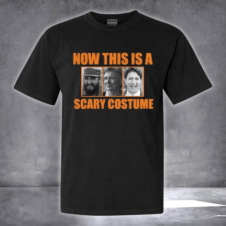 Scary Costume T-Shirt Halloween Trudeau Must Go Shirt