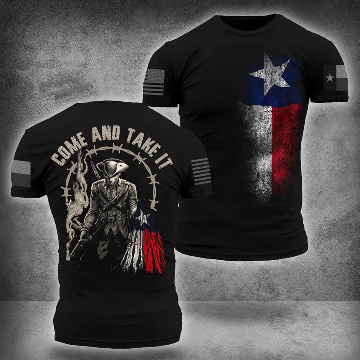 I Stand With Texas Shirt Come And Take It Barbed Wire T-Shirt Support Texas Merchandise