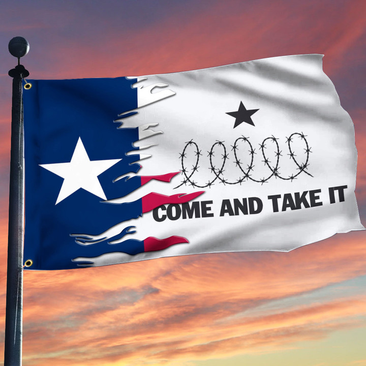 Come And Take It Barbed Wire Flag I Stand With Texas Flag Texas Strong Merchandise