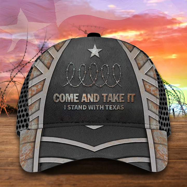 Come And Take It Barbed Wire Hat I Stand With Texas Hat Gifts For Texas Supporters