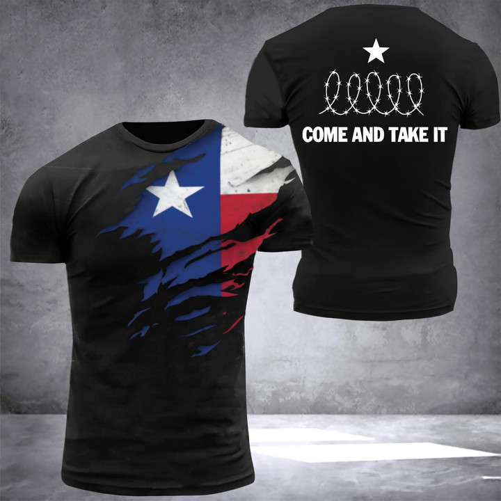 Come And Take It Razor Wire Shirt Support Texas T-Shirt Gifts For Texas Lovers