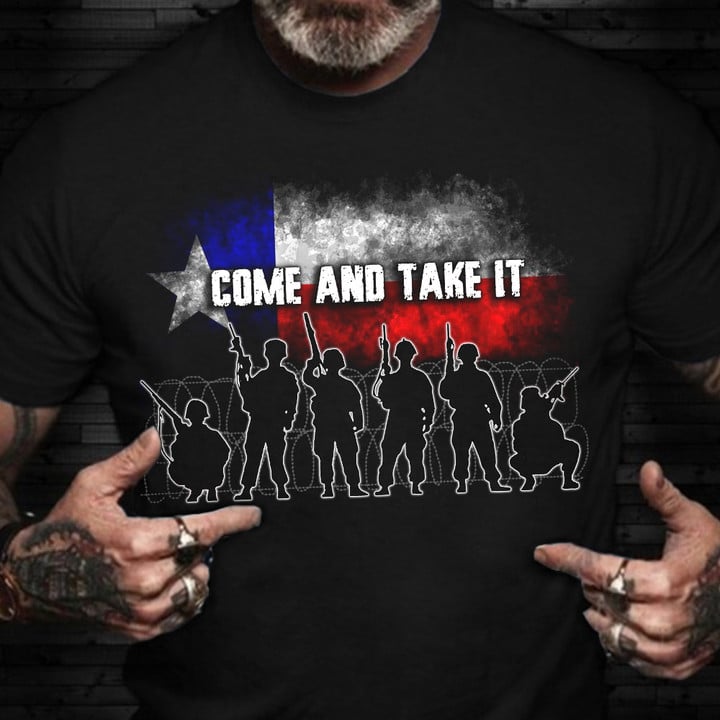 Come Take It Barbed Wire Texas Shirt We Stand With Texas Strong Supporting Clothing
