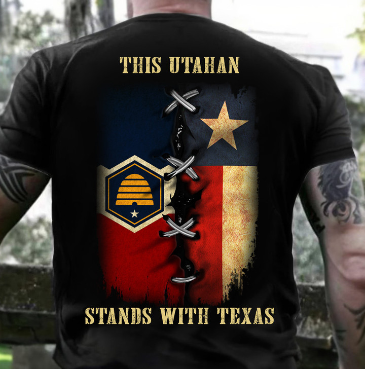This Utahan Stands With Texas Shirt Support Texas Clothing
