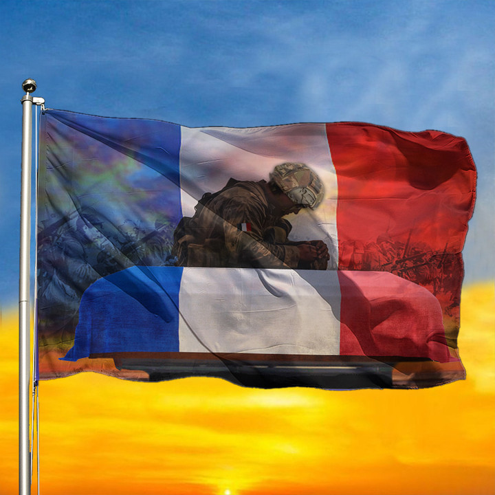 Veteran France Flag Honoring French Soldiers Remembrance Day Memorial Flag Decor
