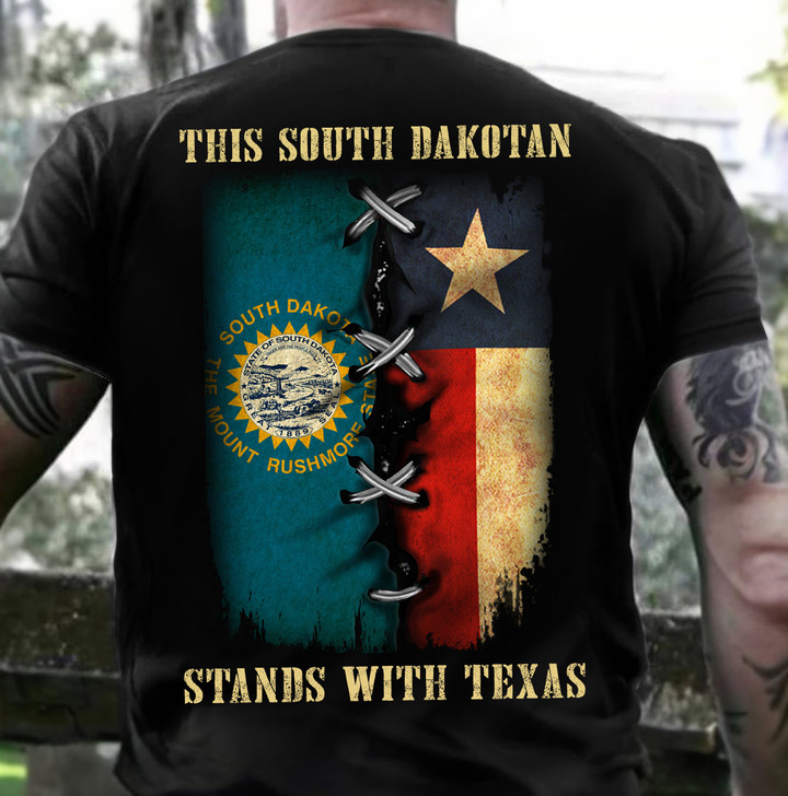 This South Dakotan Stands With Texas Hoodie South Dakota Support Texas Hoodie Gift