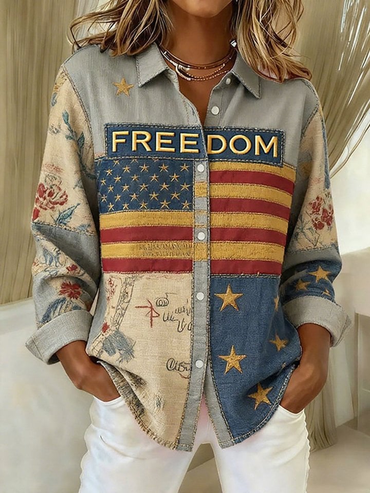 Charlie Kirk Freedom Button Long Sleeve Shirt Freedom Is For All Best Commemorative Charlie Kirk Clothing