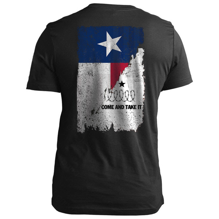 I Stand With Texas Shirt Come And Take It Razor Wire Flag T-Shirt Gift
