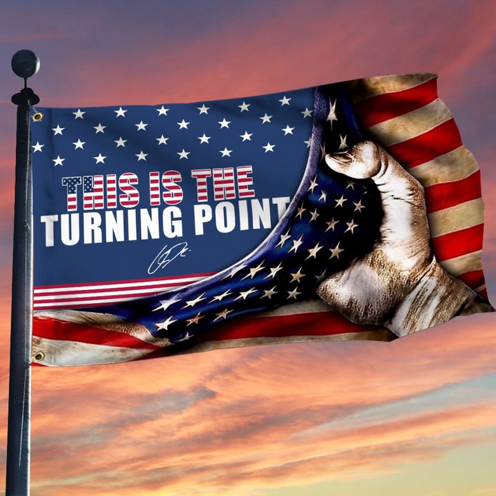 Charlie Kirk This Is The Turning Point Flag TurningPoint TPUSA Freedom Outdoor Decor Gifts