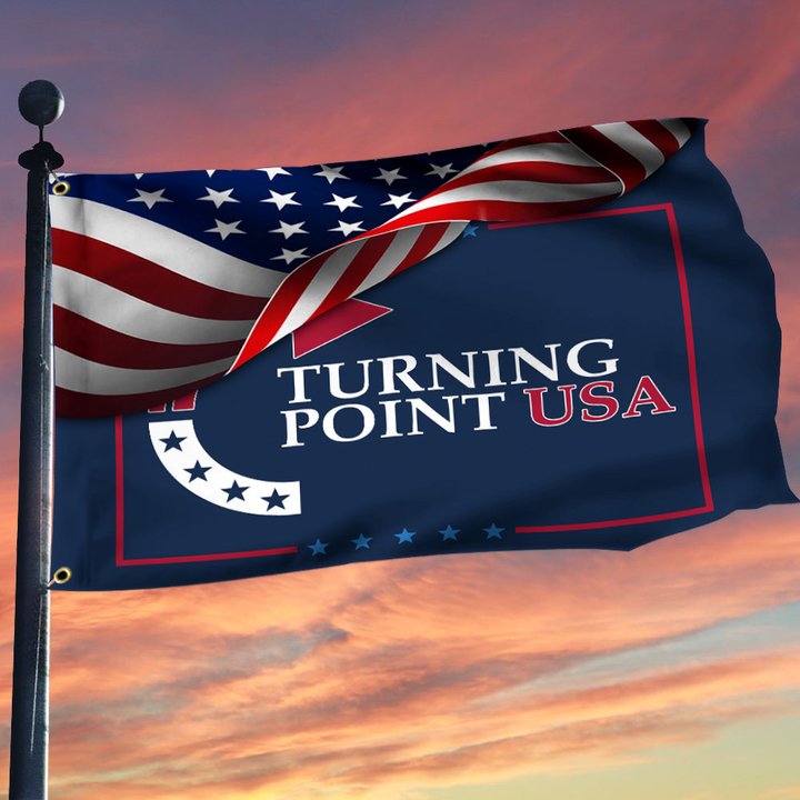 Charlie Kirk Turning Point Flag RIP Charlie Kirk Flag Turning Point USA Merch Patriotic Decorations