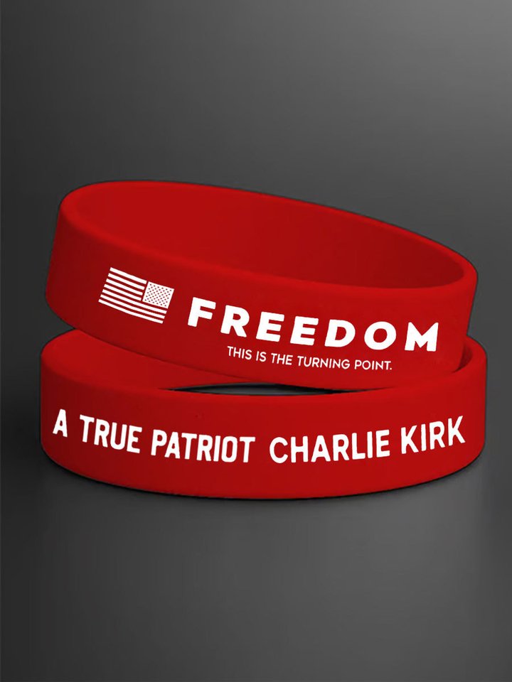 A True Patriot Charlie Kirk Rubber Bracelet Merch A True Patriot Wristband Gifts For Patriotic