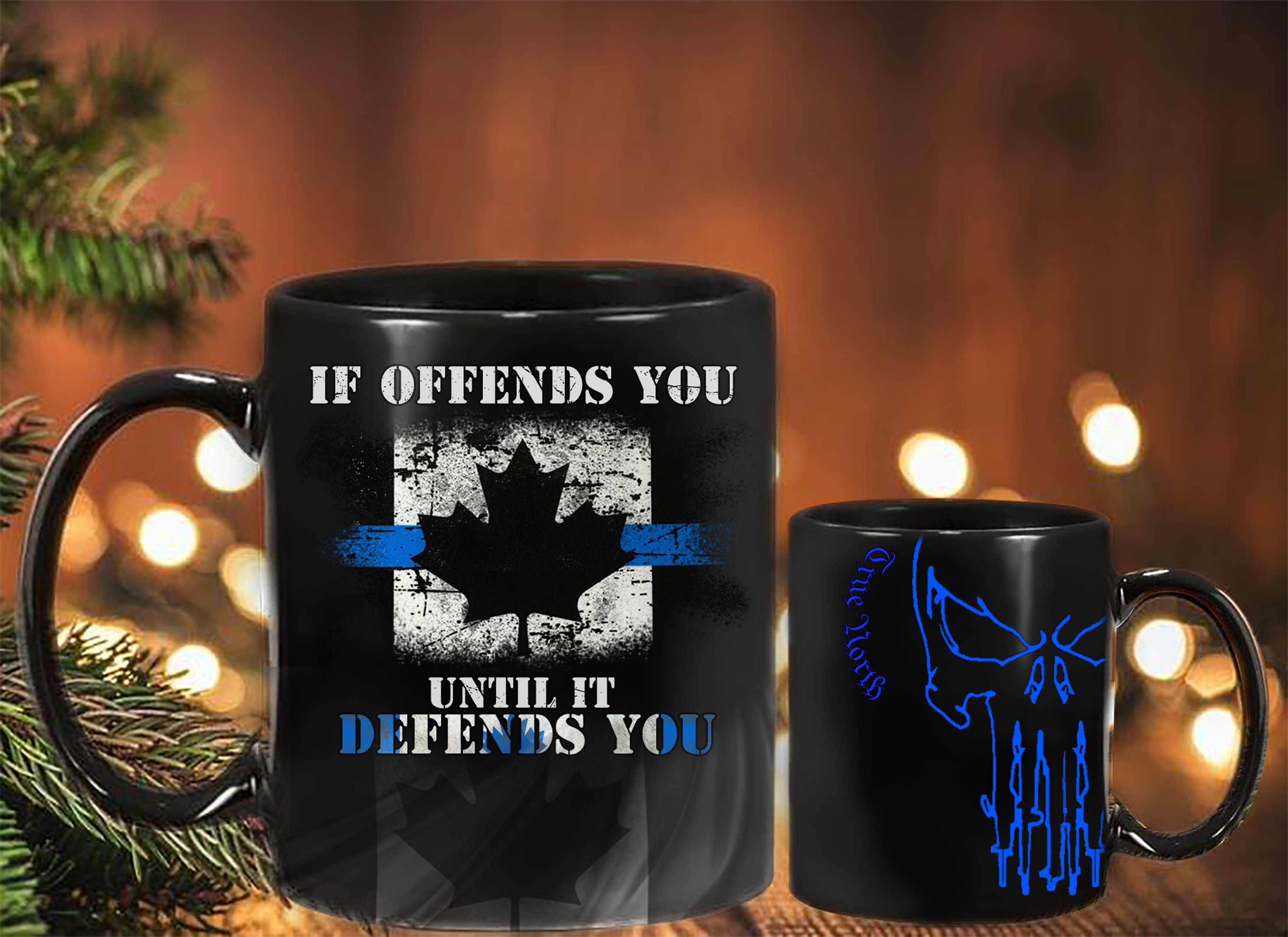 Police Merch Canada Thin Blue Line Mug It Offends You Until It Defends You Support ...