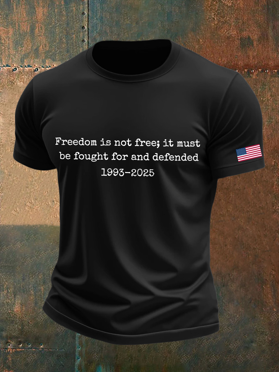 Charlie Kirk Freedom T-shirt Freedom Is Not Free It Must Be Fought ...