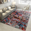 Captain America Comic Area Rug For Christmas, Living Room And Bedroom Rug - Carpet Floor Decor - Indoor Outdoor Rugs