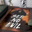 See No Evil Monkey Area Rug Living room and Bedroom Rug Home Decor Floor Decor