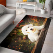 Small Golden Retriever Pup Rug Living room and Bedroom Rug US Gift Decor