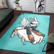 Skiing Bunny Rabbit Rug Living room and Bedroom Rug Home US Decor