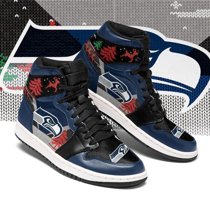 Christmas Seattle Seahawks Nfl Air Jordan Shoes Sport Sneaker Boots Shoes
