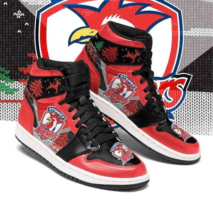 Christmas Sydney Roosters Nrl Football Air Jordan Shoes Sport Sneakers