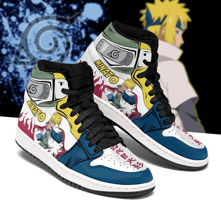 Naruto Minato Namikaze Shoes Symbol Costume Anime Sneakers Air Jordan Shoes Sport