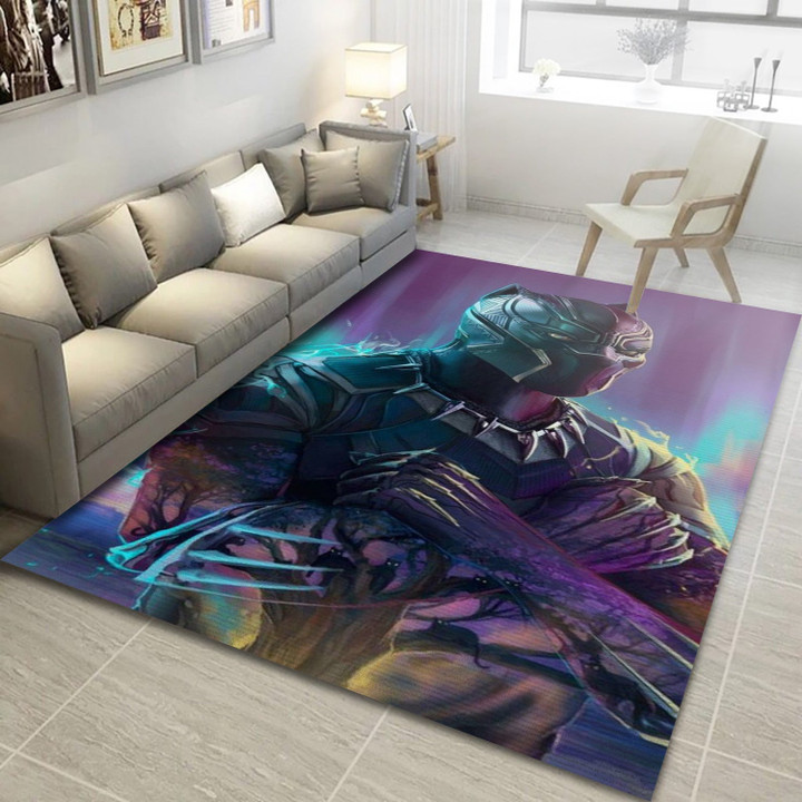 Black Panther Ver1 Movie Area Rug, Living Room Rug - Carpet Floor Decor - Indoor Outdoor Rugs
