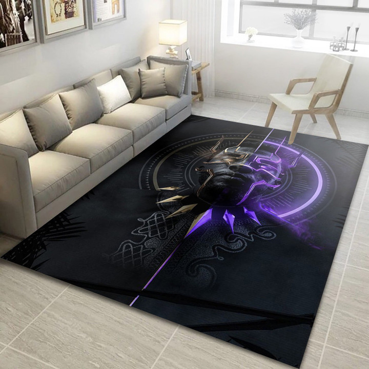 Black Panther Ver5 Rug, Living Room And Bedroom Rug - Home Decor - Indoor Outdoor Rugs