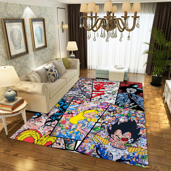 Dragon Ball Wonder Woman Area Rug, Living Room And Bedroom Rug - Home US Decor - Indoor Outdoor Rugs
