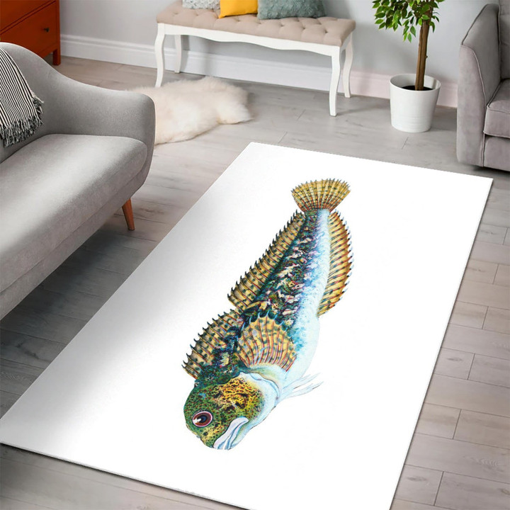 Smooth Blenny Blennius Rug Living room and Bedroom Rug Family Gift US Decor