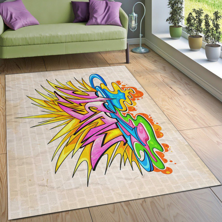 Graffiti Music Rug Carpet Living Room Rug Home Decor