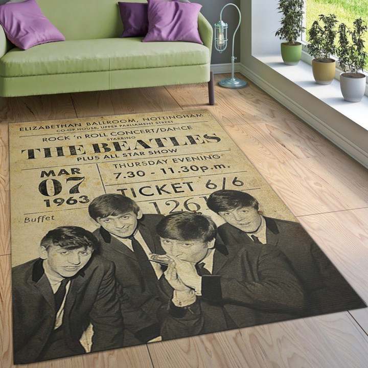 The Beatles Vintage Area Rugs Area Rug Rugs For Living Room Rug Home Decor