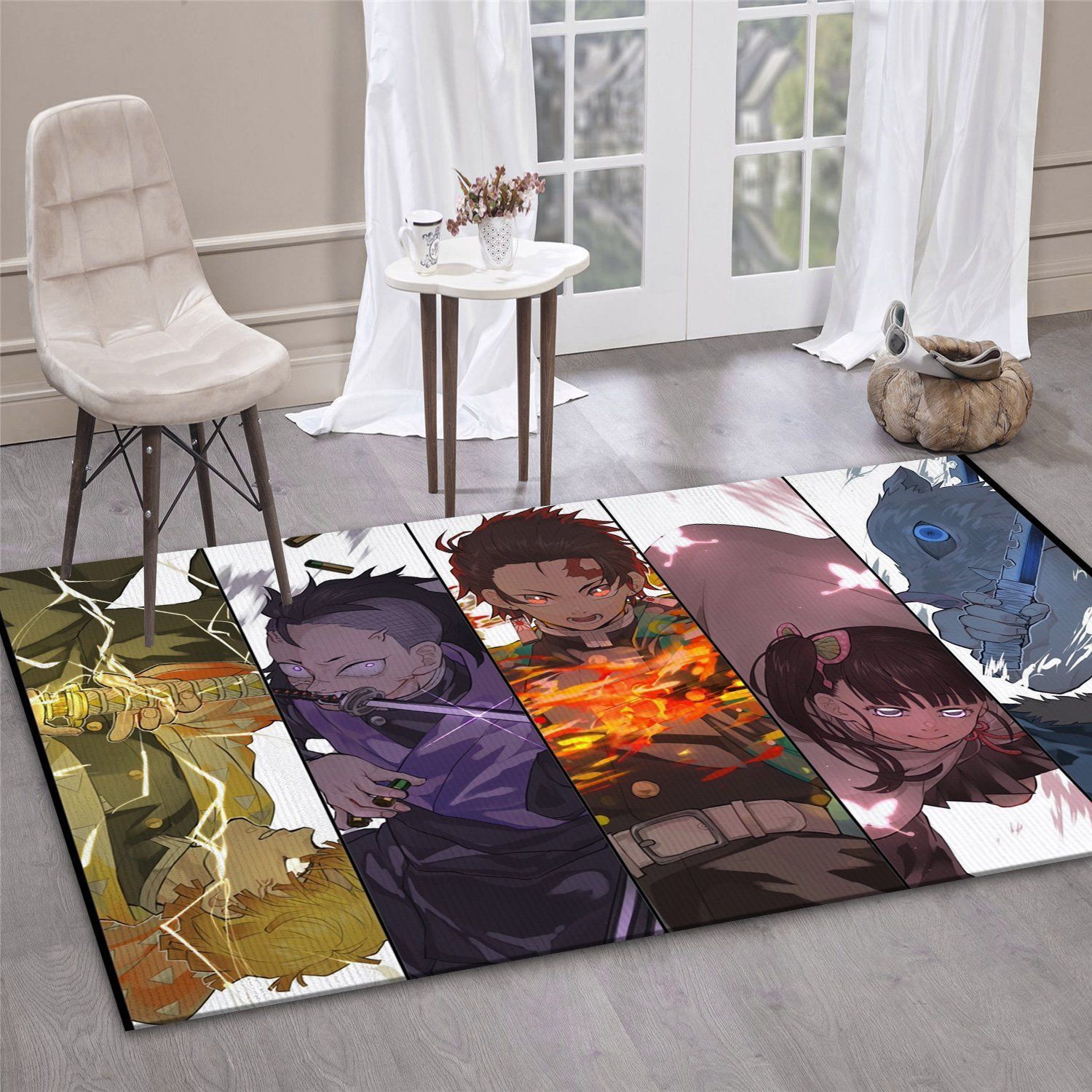 Anime Demon Slayer V2 Rug Bedroom Rug US Gift Decor - Indoor Outdoor Rugs 3