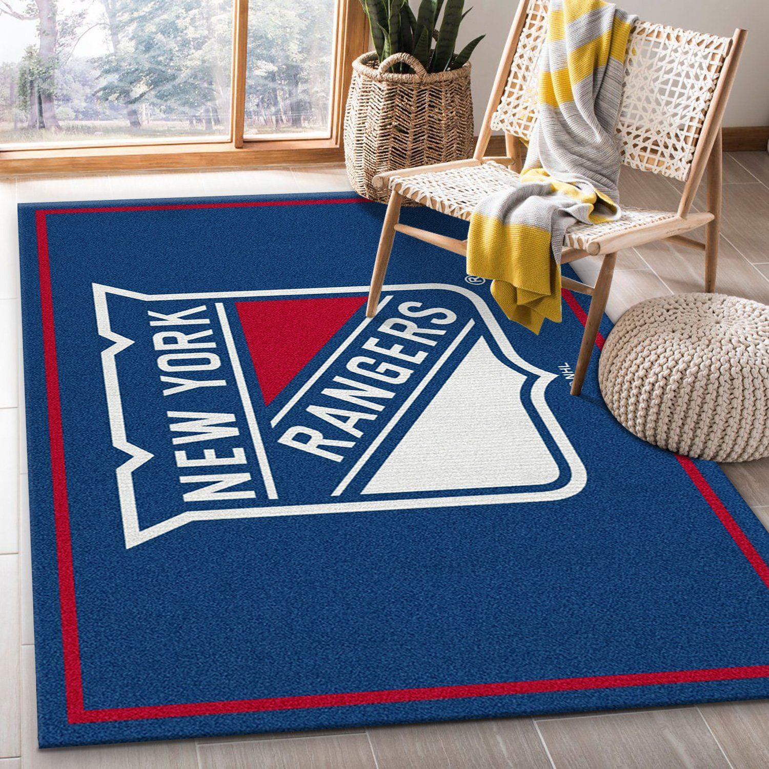 Nhl Spirit New York Rangers Area Rug Carpet, Living Room Rug, Family Gift US Decor - Indoor Outdoor Rugs 1