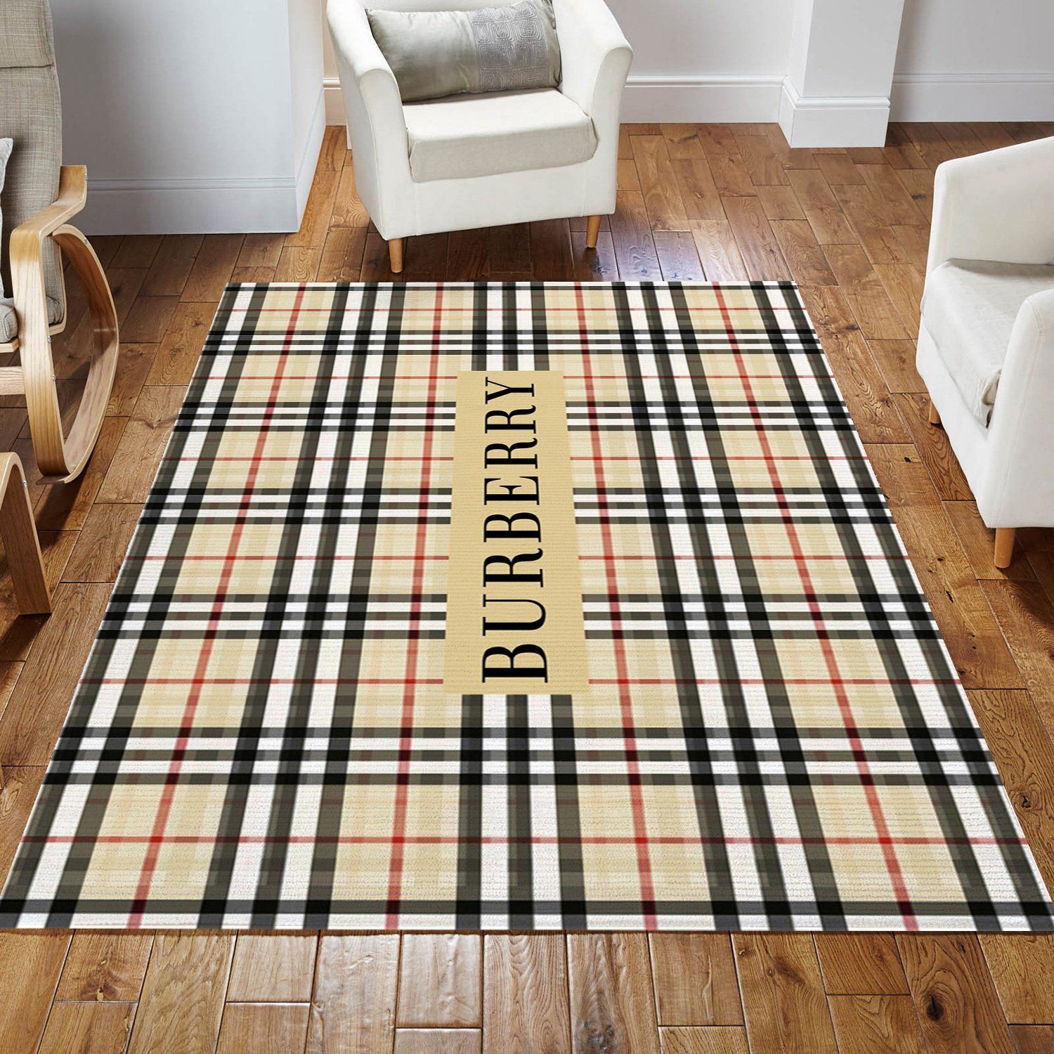Burberry Rugs Living Room Rug US Gift Decor - Indoor Outdoor Rugs 3