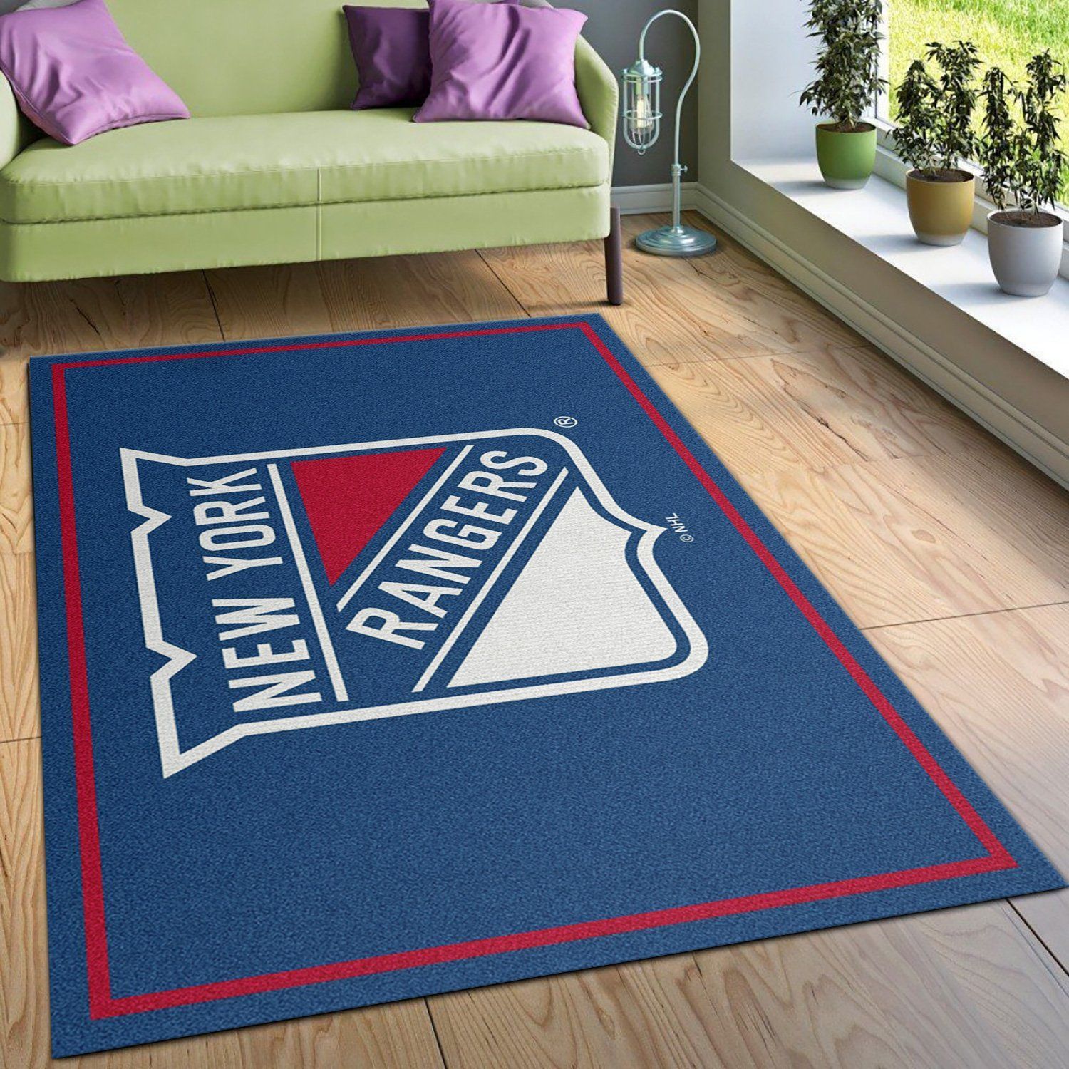 Nhl Spirit New York Rangers Area Rug Carpet, Living Room Rug, Family Gift US Decor - Indoor Outdoor Rugs 3