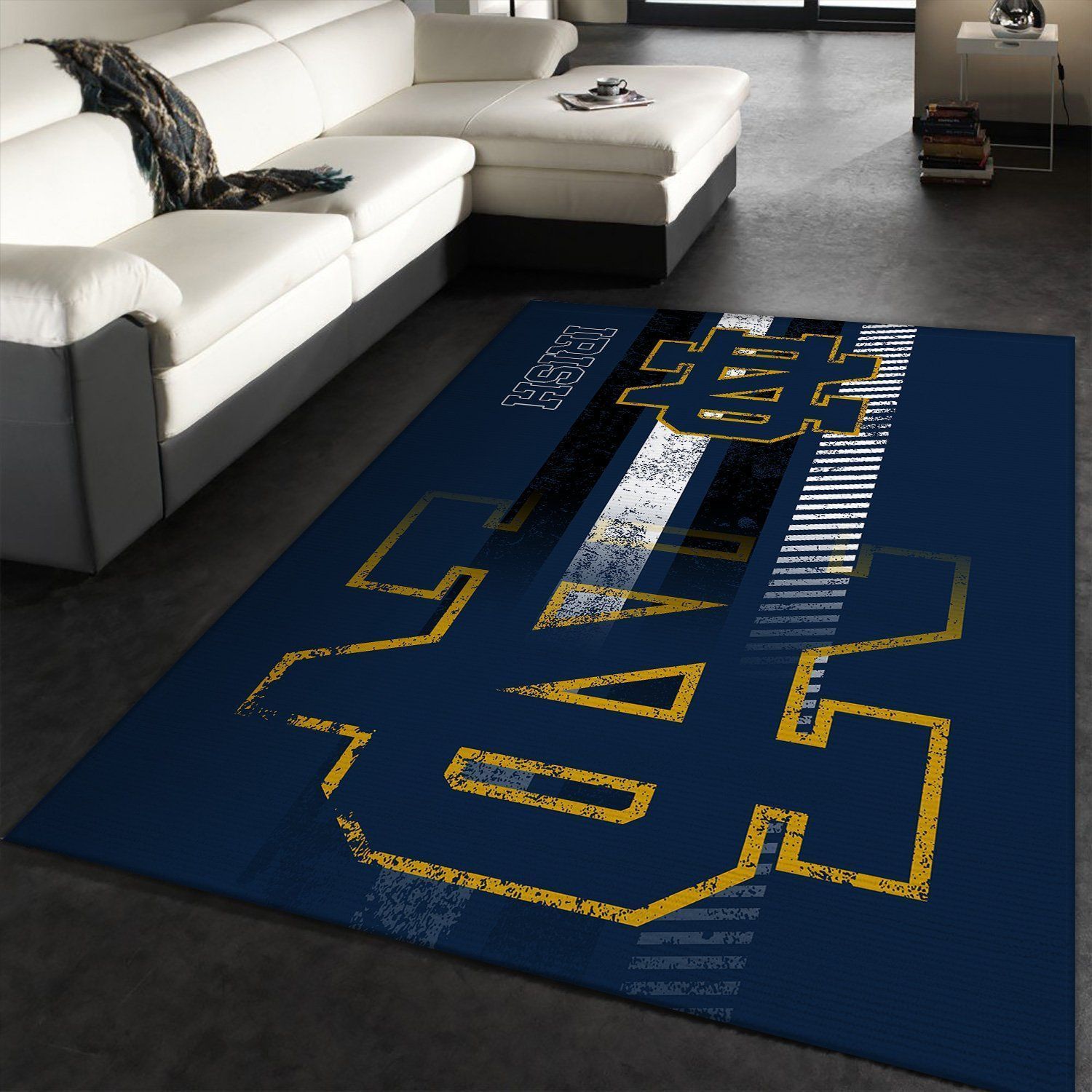 Notre Dame Fighting Irish Rug Room Carpet Sport Custom Area Floor Mat Home Decor - Indoor Outdoor Rugs 1