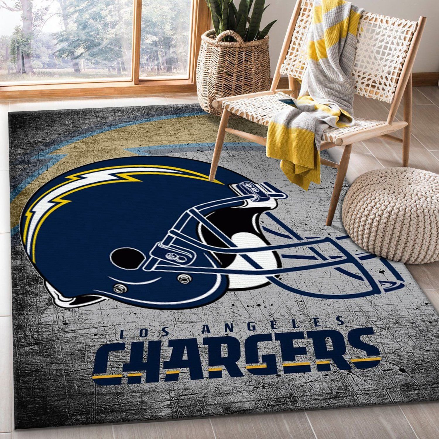 Los Angeles Chargers Nfl Rug Living Room Rug Home Decor Floor Decor - Indoor Outdoor Rugs 2
