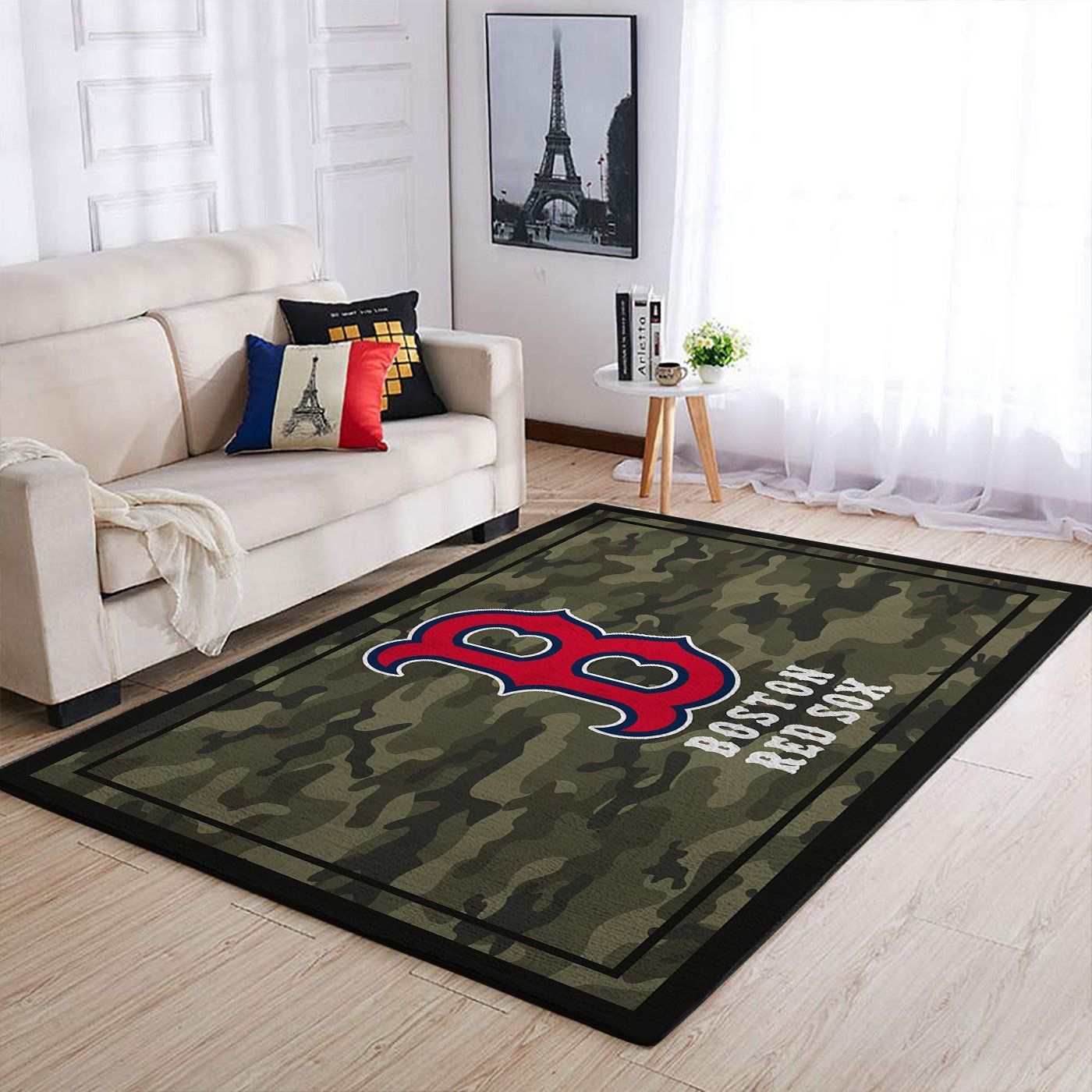 Boston Red Sox Mlb Team Logo Camo Style Nice Gift Home Decor Rectangle Area Rug - Indoor Outdoor Rugs 2
