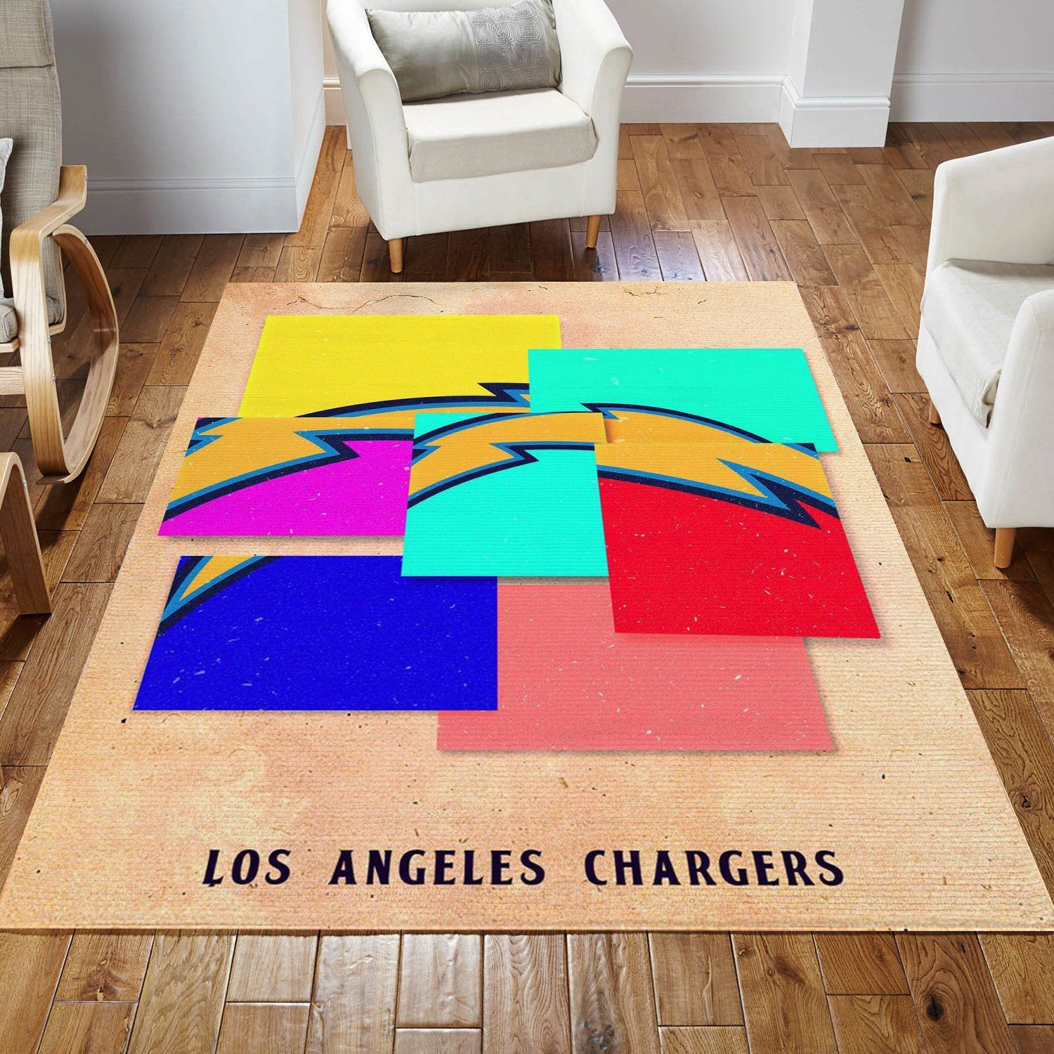 Los Angeles Chargers NFL Area Rug For Christmas Living Room Rug Christmas Gift US Decor - Indoor Outdoor Rugs 3