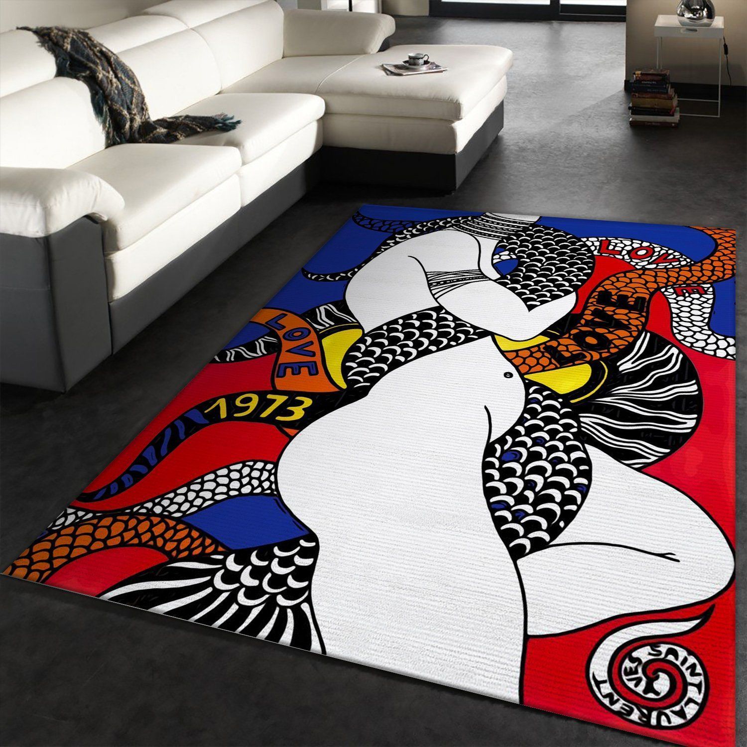 Ysl Vintage Love Poster Area Rugs Living Room Rug Christmas Gift US Decor - Indoor Outdoor Rugs 1