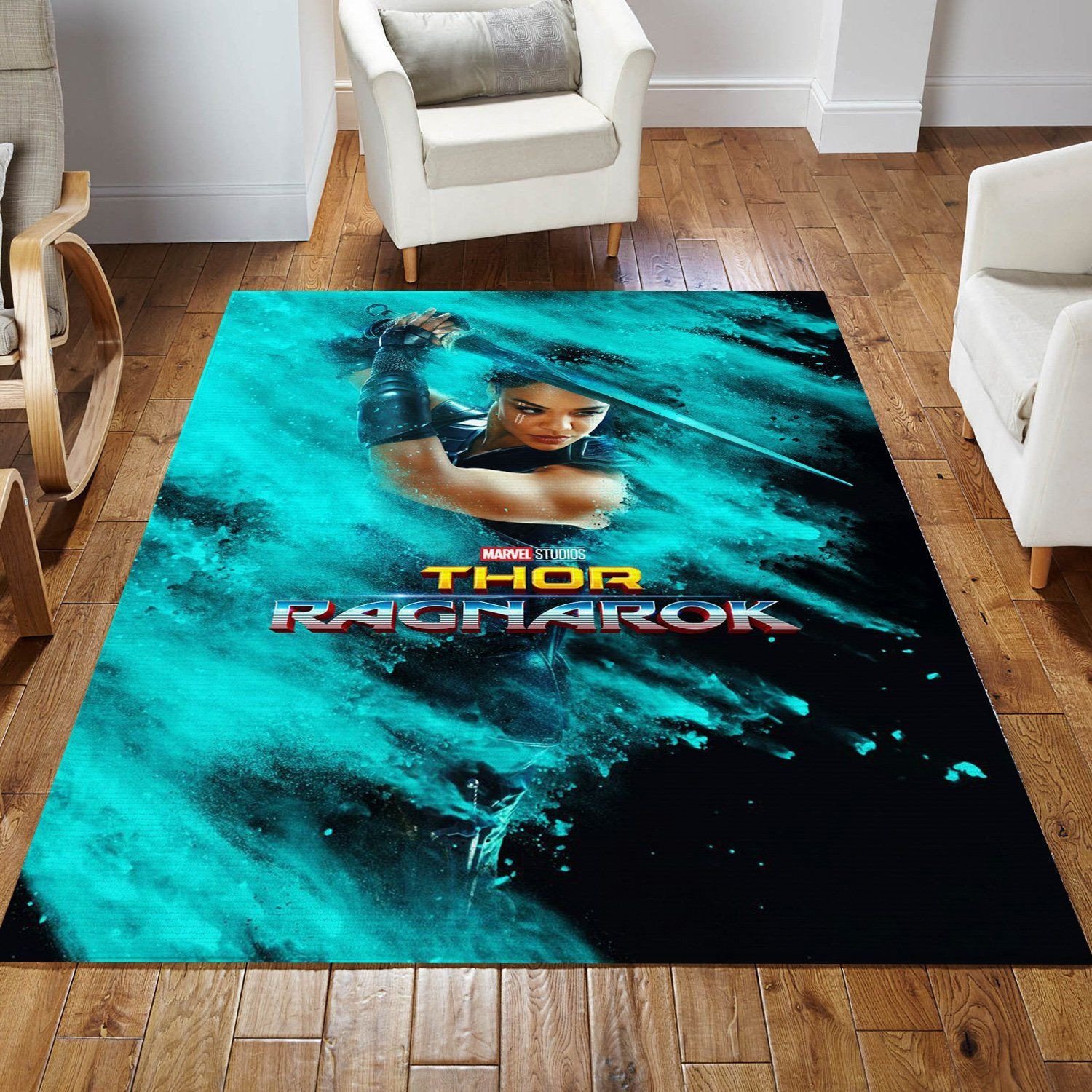Thor Ragnarok Valkyrie Area Rug For Christmas, Bedroom, Christmas Gift US Decor - Indoor Outdoor Rugs 3