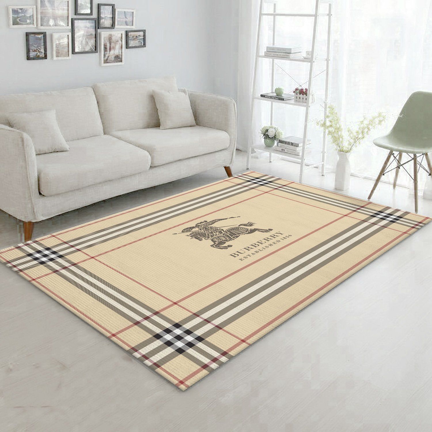 Burberry Ver2 Area Rug For Christmas Bedroom Rug Home US Decor - Indoor Outdoor Rugs 2
