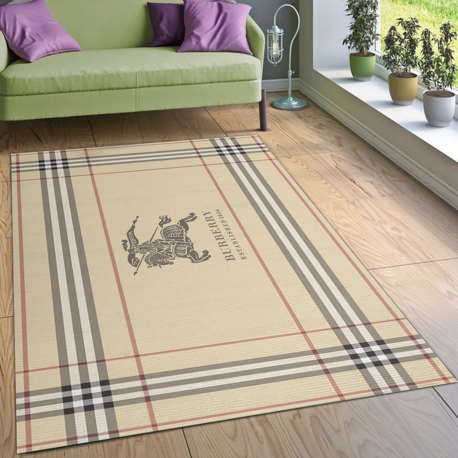 Burberry Ver2 Area Rug For Christmas Bedroom Rug Home US Decor - Indoor Outdoor Rugs 3