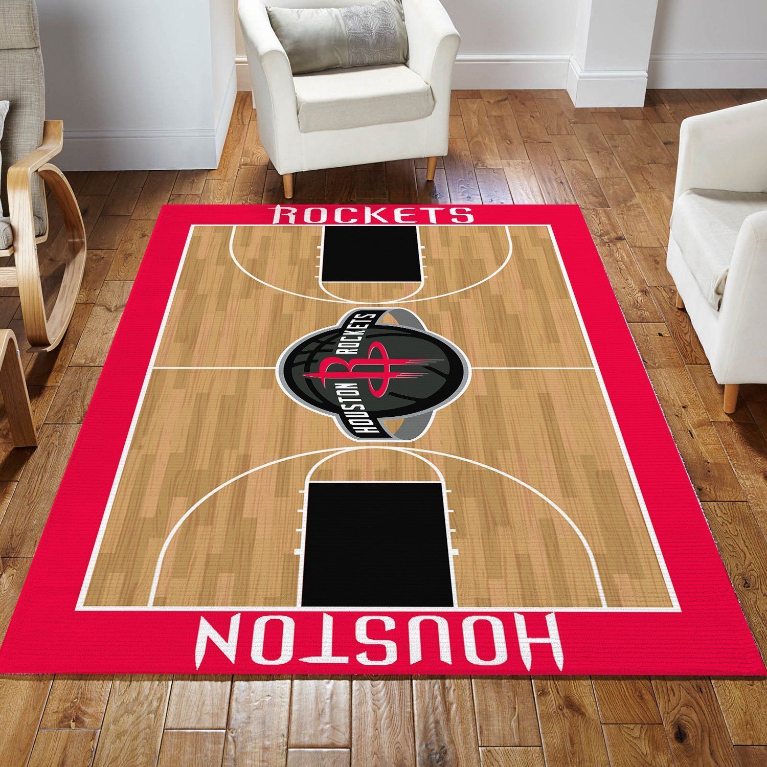 Houston Rockets NBA Area Rugs Living Room Carpet FN141151 Christmas Gift Floor Decor The US Decor - Indoor Outdoor Rugs 3